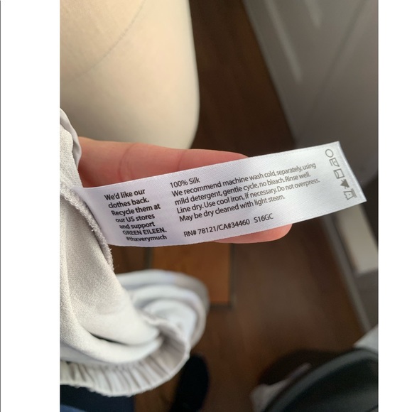 Eileen Fisher Gray Straight Leg Silk pants - Picture 6 of 6